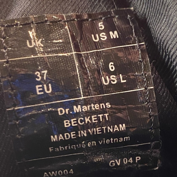 DR MARTENS BLACK CORE BECKETT SKULL ROSE - Picture 6 of 6